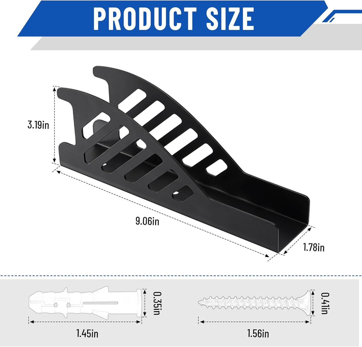 4 Packs Jack Stand Holder Wall Mount Organizer Bracket Rack Fits 4 & 5 & 6 Ton Jack Stands