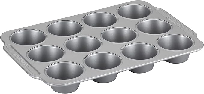 Farberware Nonstick Steel Bakeware Set with Cooling Rack, Baking Pan and Cookie Sheet Set with Nonstick Bread Pan and Cooling Grid, 10-Piece Set, Gray