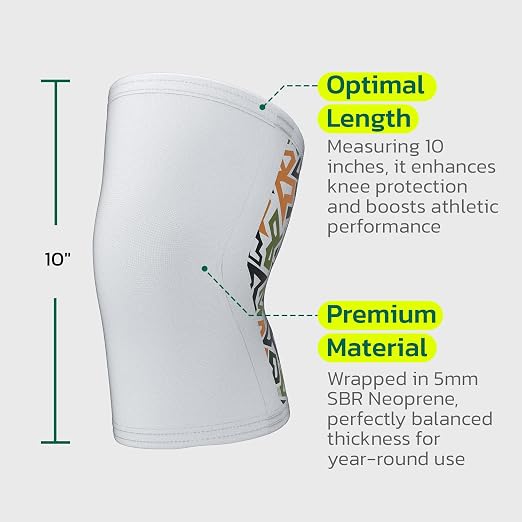5mm Knee Brace For Women Men for Fitness, Weightlifting XL (1 Pair) | Knee Support ,Knee Compression Sleeve, Non-Slip Braces for Training & Fitness, Weightlifting, Neoprene